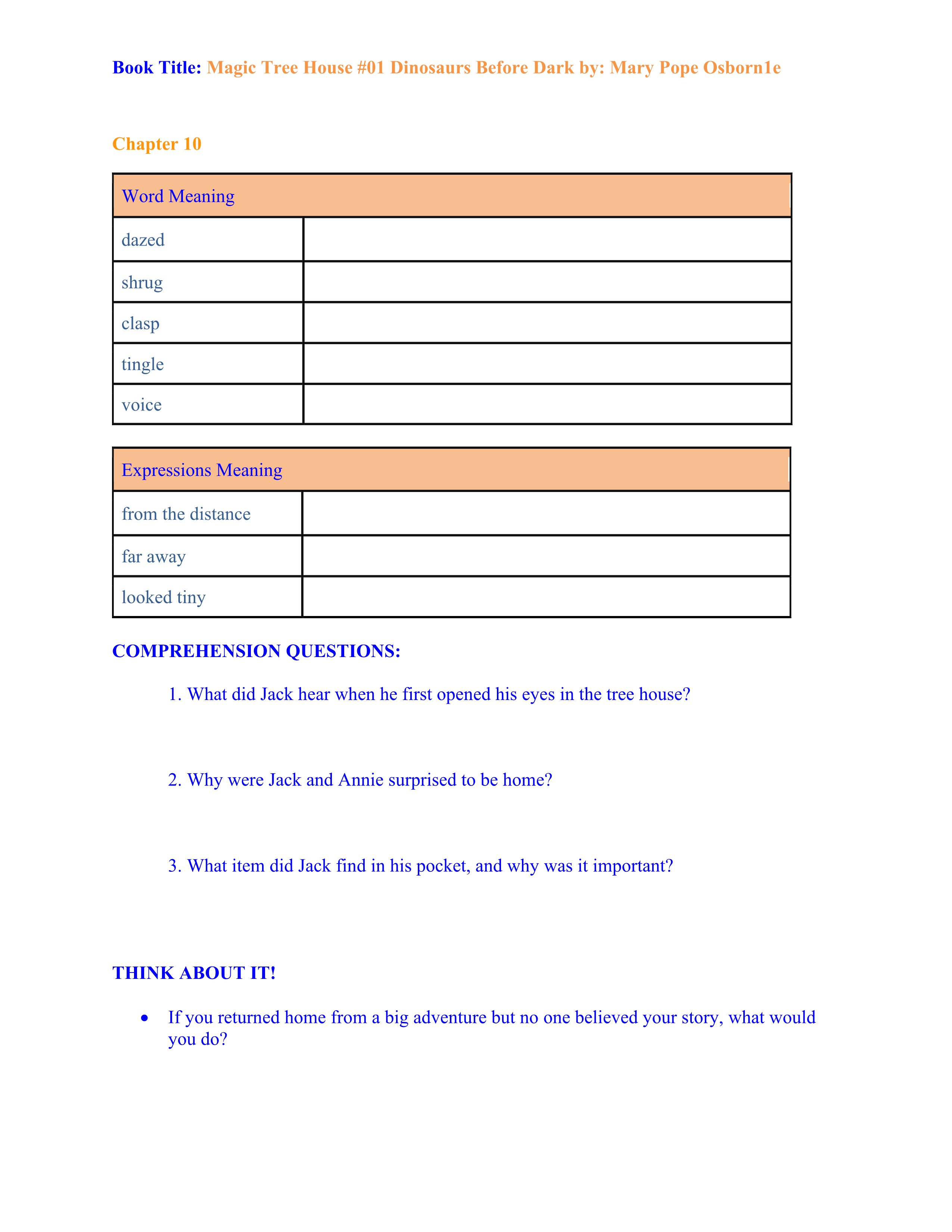 Magic Tree House WB 3